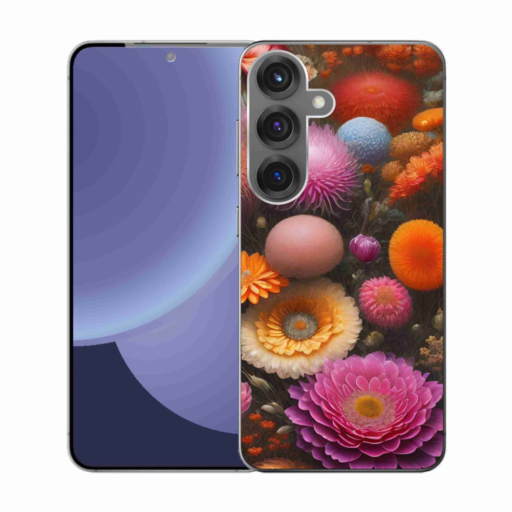 Gél borító mmCase Samsung Galaxy S25 készülékhez - virágos kompozíció