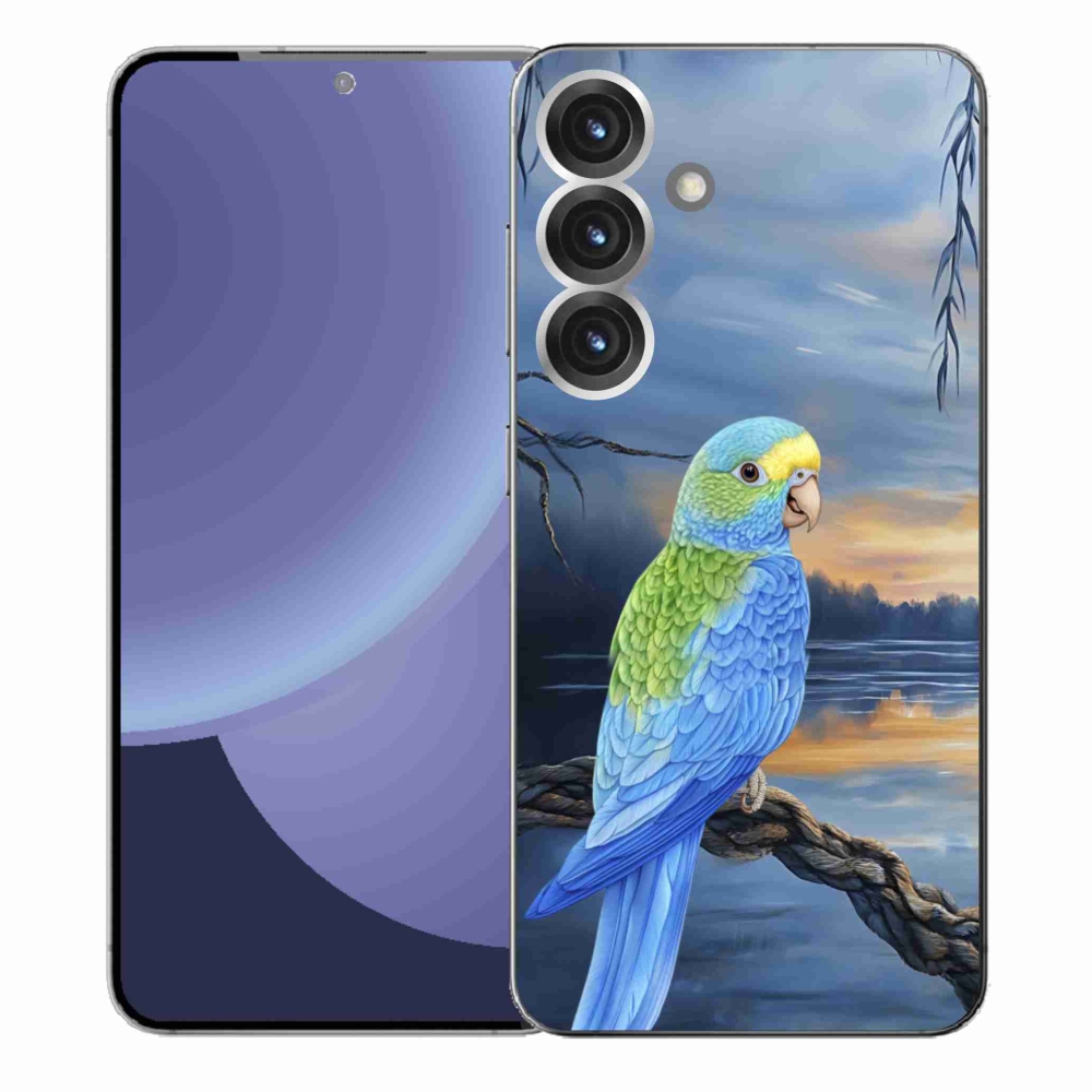 Zselés borítás mmCase Samsung Galaxy S25+ készülékhez - kék papagáj