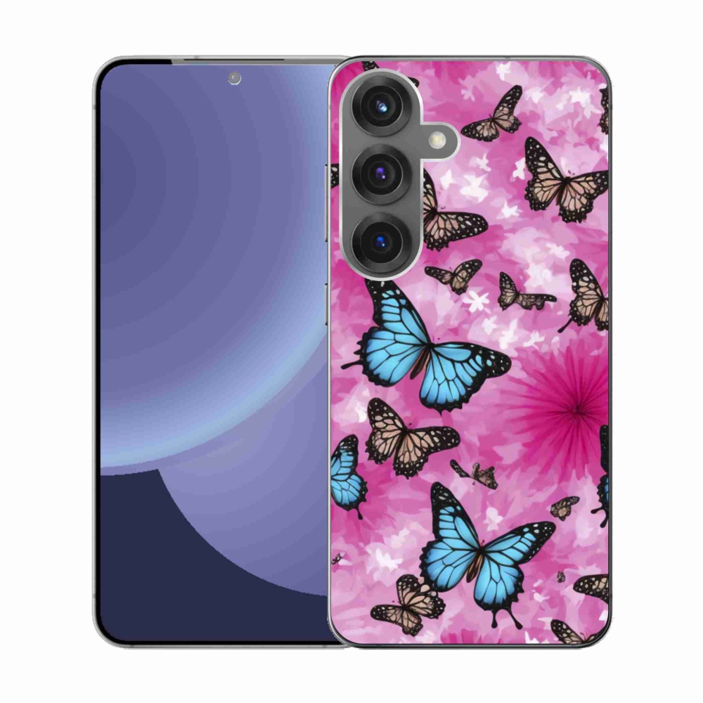 Gél borítás mmCase Samsung Galaxy S25 készülékhez - pillangókert