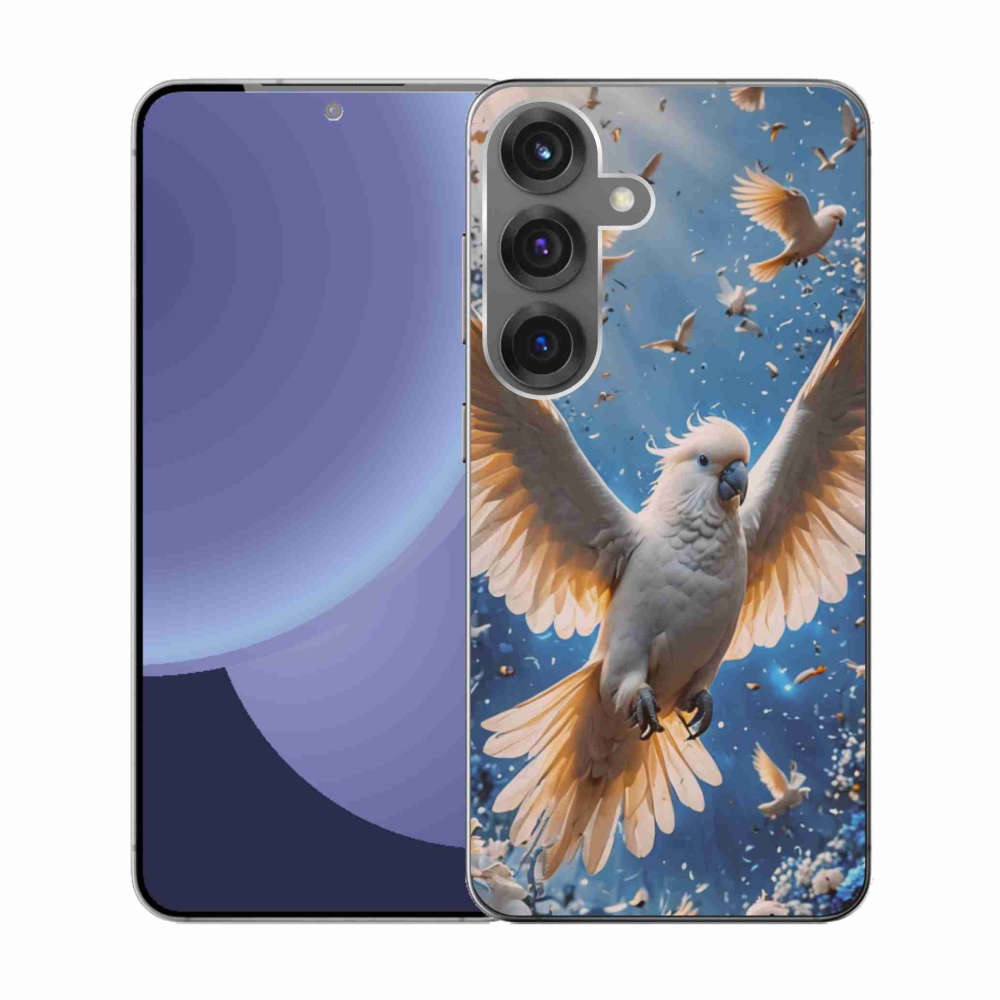 Gél borítás mmCase Samsung Galaxy S25 készülékhez - papagáj kakadu