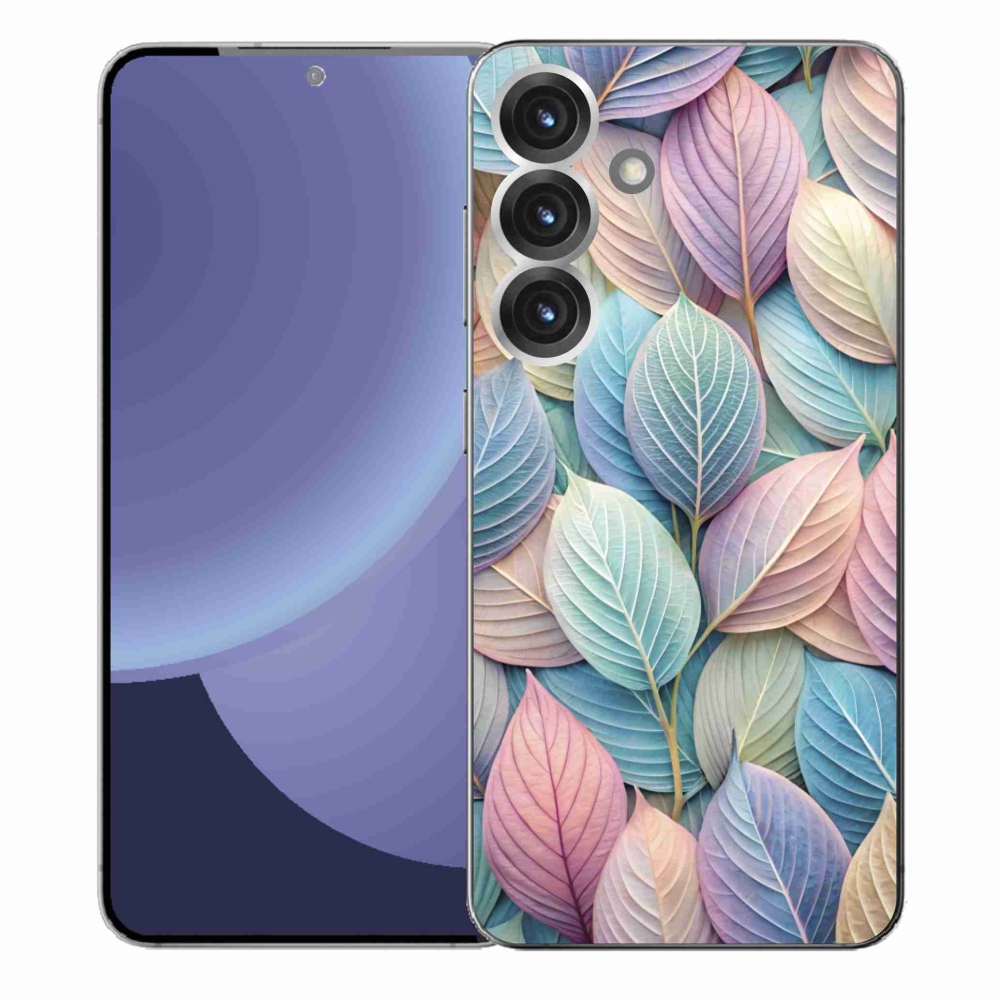 Zselés borítás mmCase Samsung Galaxy S25+ készülékhez - pasztell színű levelek