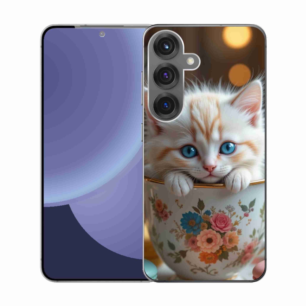 Gél borító mmCase Samsung Galaxy S25 készülékhez - aranyos cica 6