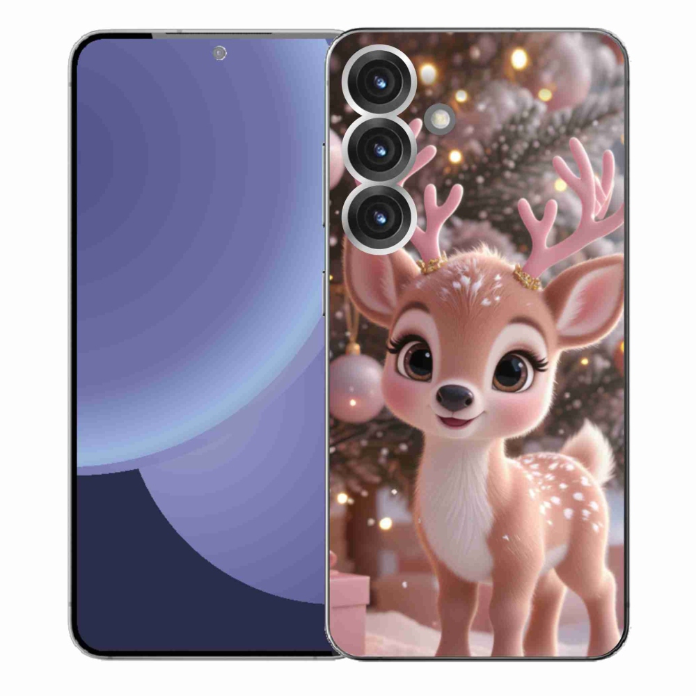 Zselés borítás mmCase Samsung Galaxy S25+ - aranyos rénszarvashoz