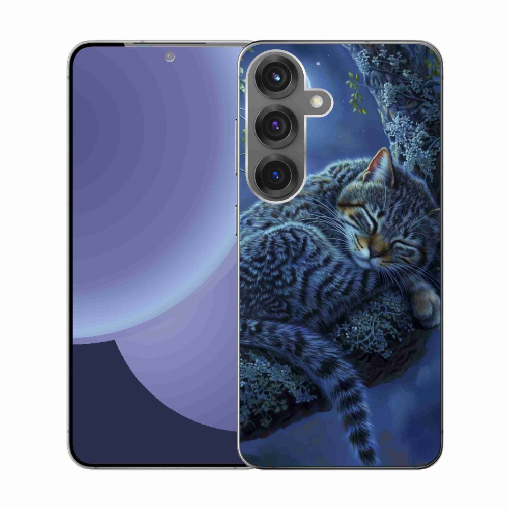 Gél borítás mmCase Samsung Galaxy S25 készülékhez - alvó macska