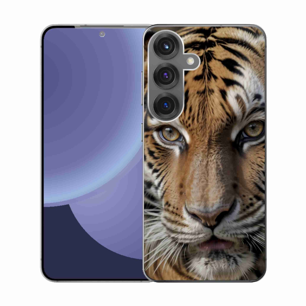 Zselés borítás mmCase Samsung Galaxy S25 készülékhez - tigris nézet