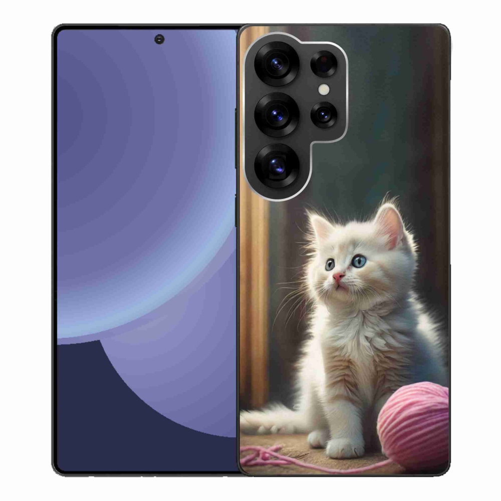 Gél védőhuzat mmCase Samsung Galaxy S25 Ultra - fehér cica 2