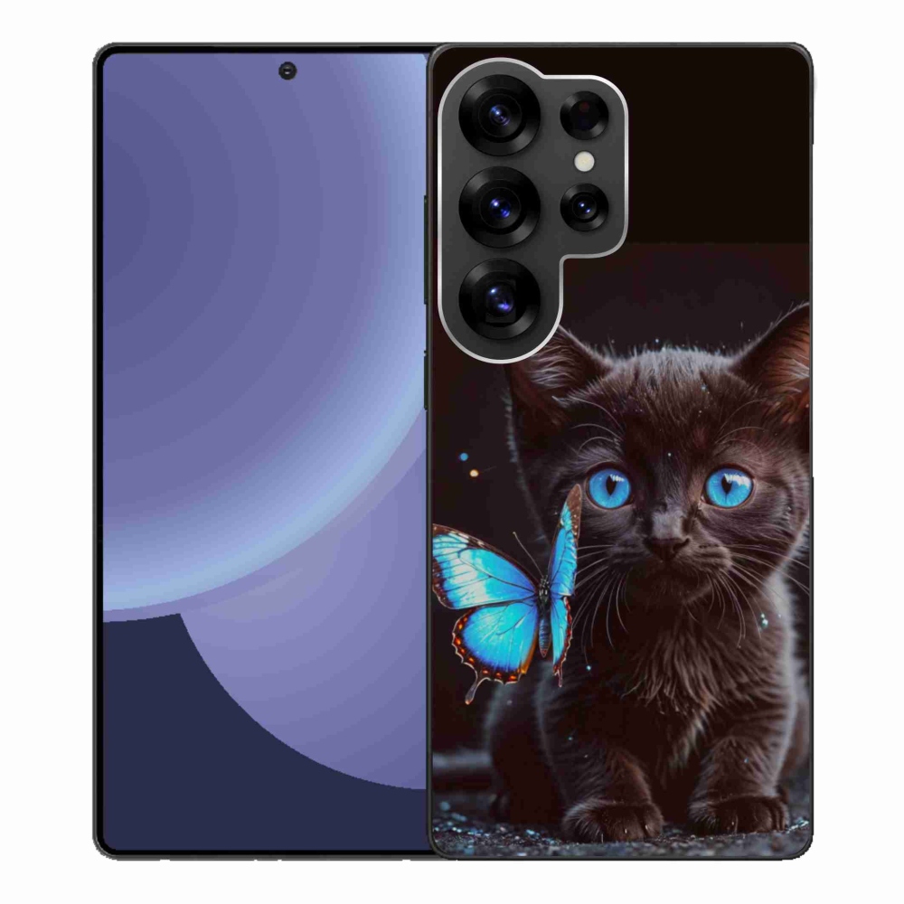 Gél védőhuzat mmCase Samsung Galaxy S25 Ultra - fekete cica 3