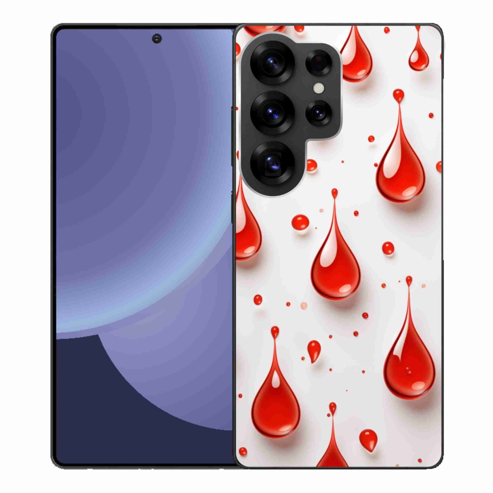 Zselés borítás mmCase Samsung Galaxy S25 Ultra - piros cseppek