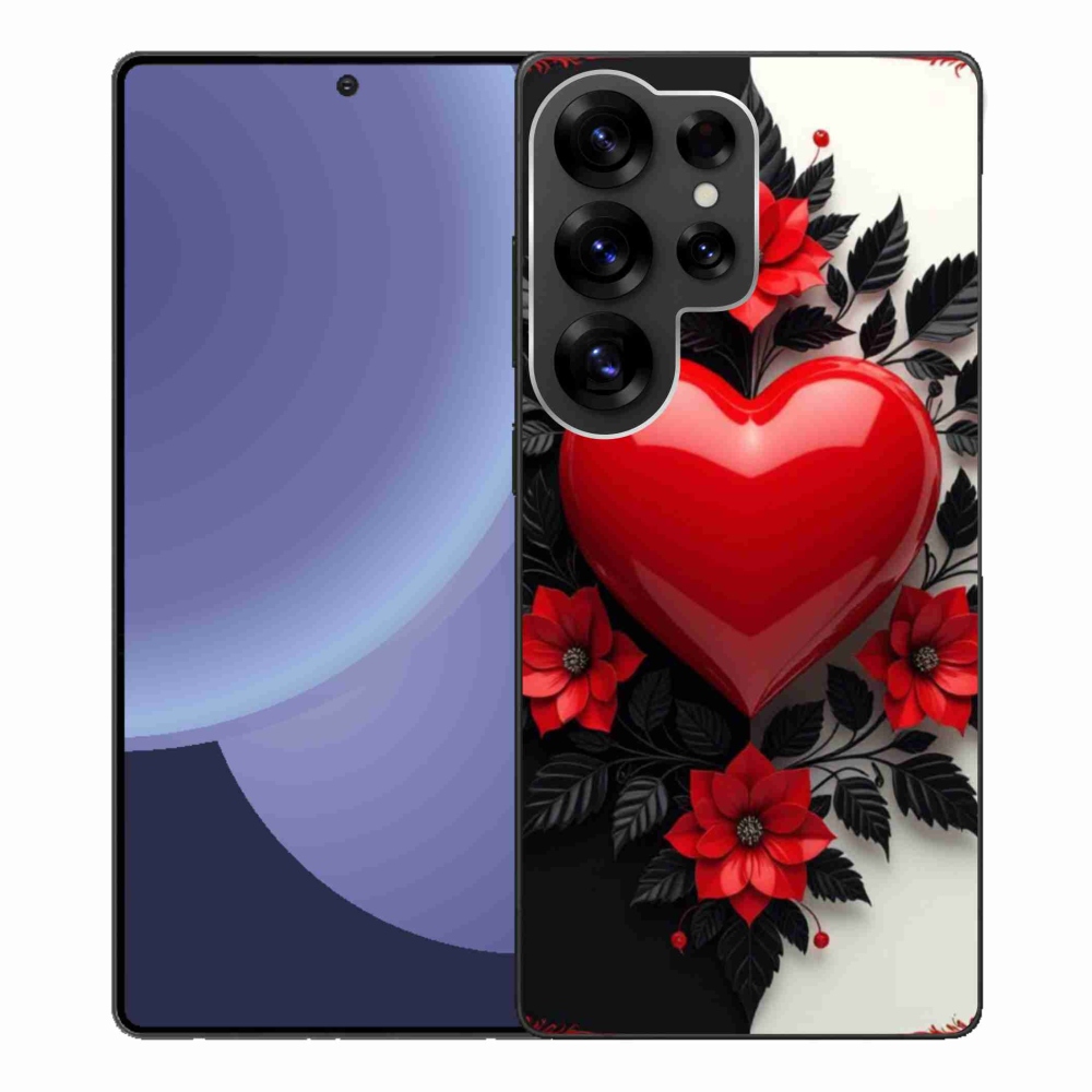 Gél védőhuzat mmCase Samsung Galaxy S25 Ultra készülékhez - piros szív