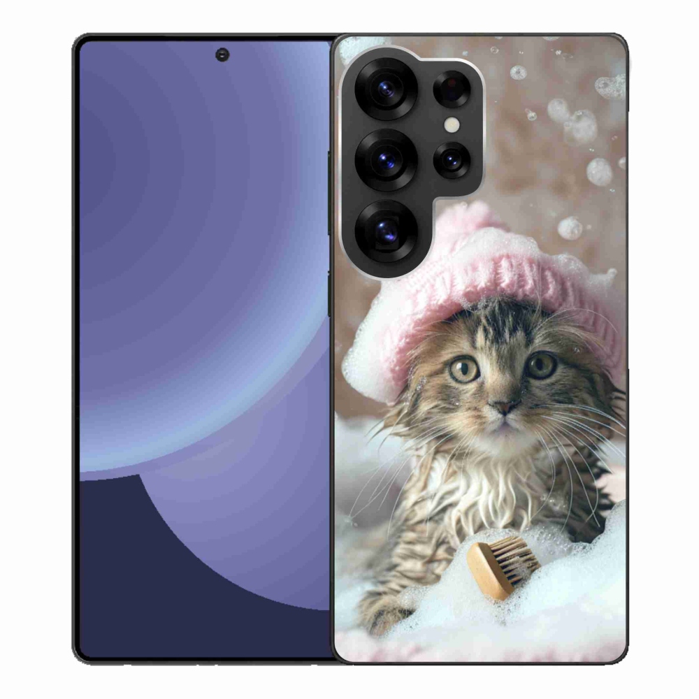 Gél borítás mmCase Samsung Galaxy S25 Ultra - cica és fürdő