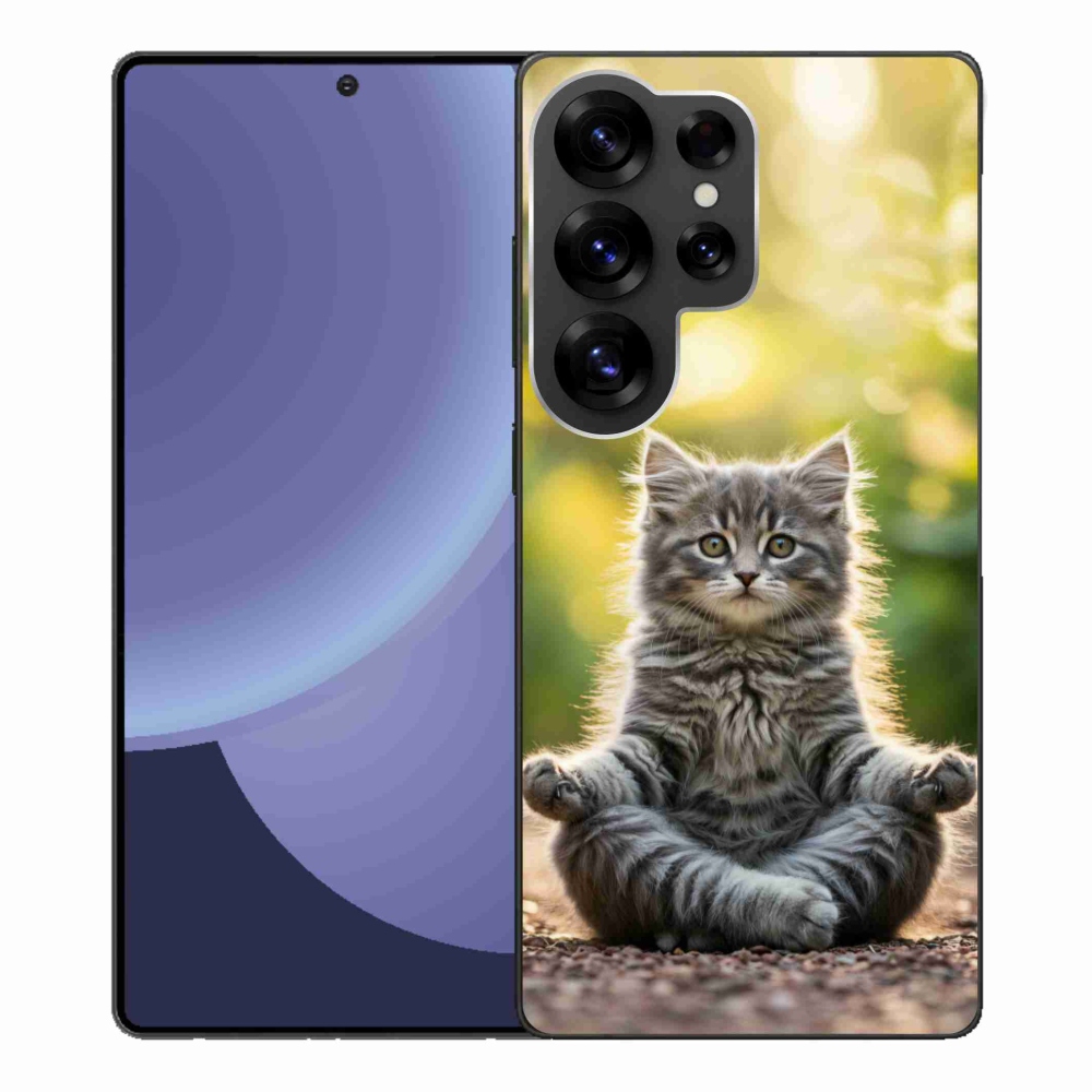 Gél borítás mmCase Samsung Galaxy S25 Ultra készülékhez - meditáló cica