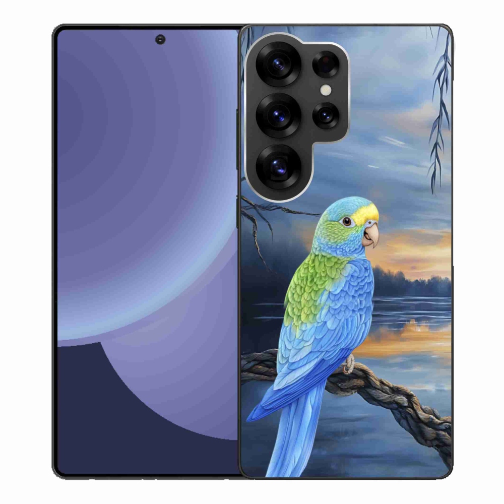 Zselés borítás mmCase Samsung Galaxy S25 Ultra készülékhez - kék papagáj