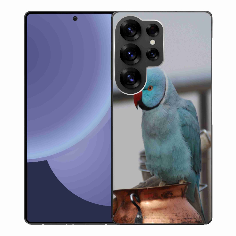 Zselés borítás mmCase Samsung Galaxy S25 Ultra készülékhez - papagáj alexander kék