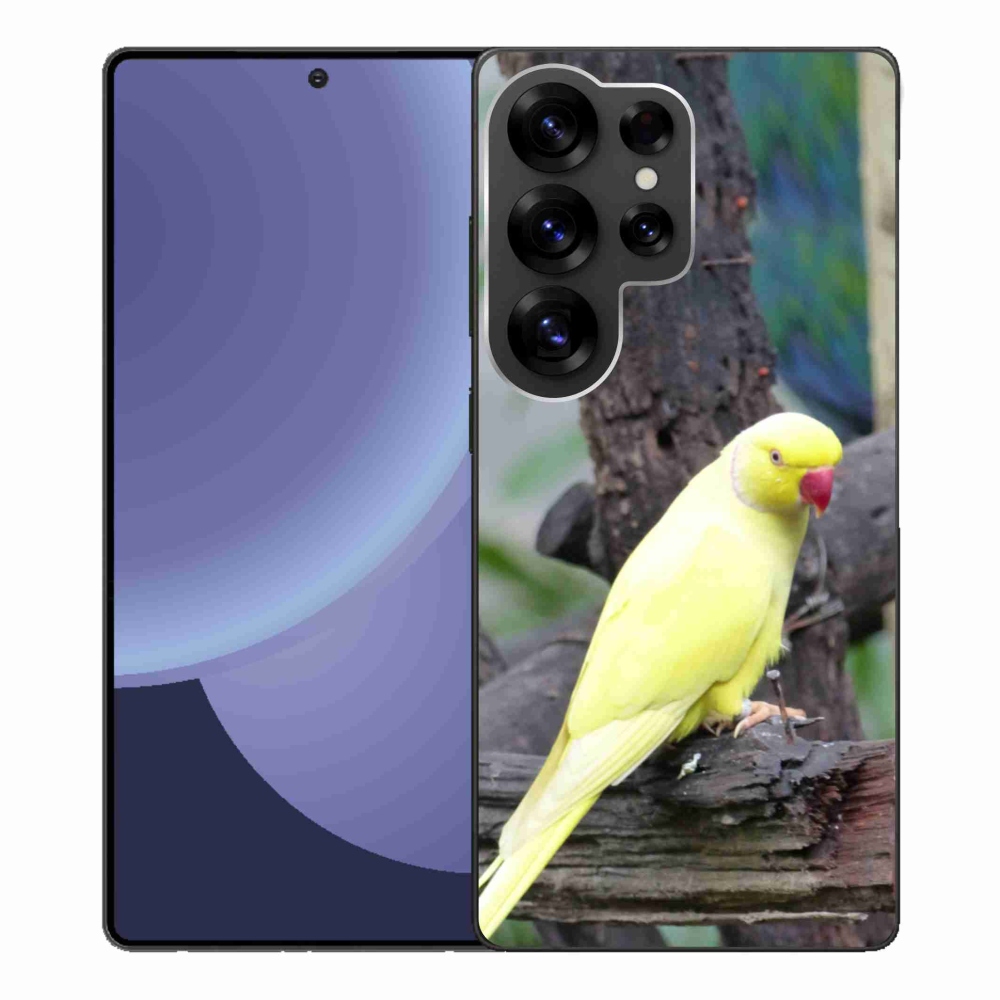 Zselés borítás mmCase Samsung Galaxy S25 Ultra - papagáj alexander sárga