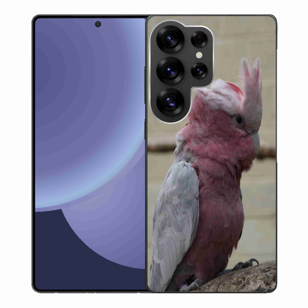 Gél borítás mmCase Samsung Galaxy S25 Ultra készülékhez - papagáj kakadu rózsaszínű