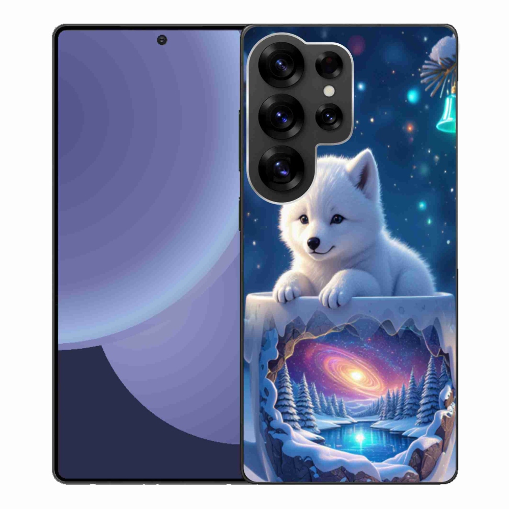 Gél borító mmCase Samsung Galaxy S25 Ultra - Karácsonyi kölyökkutyakölyök