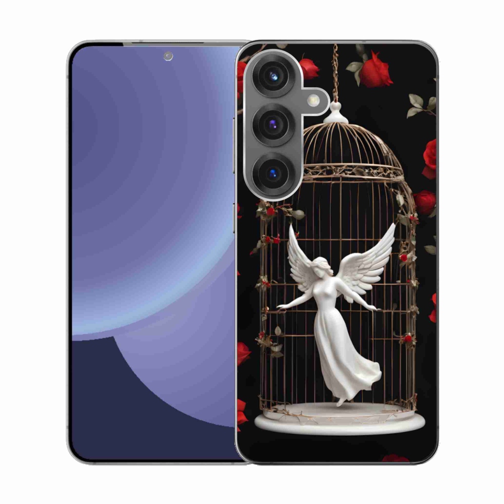 Gél borítás mmCase Samsung Galaxy S25 - csapdába esett angyalhoz