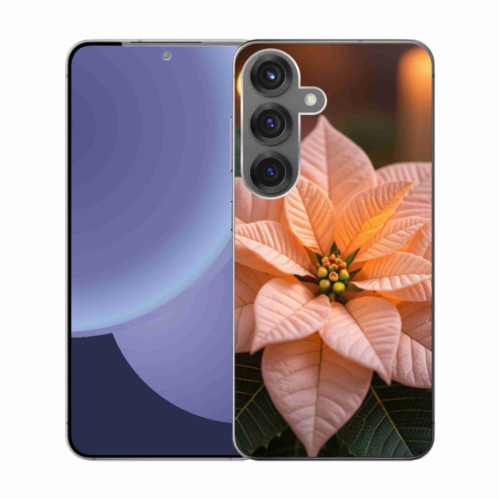 Gél borítás mmCase Samsung Galaxy S25 készülékhez - mikulásvirág