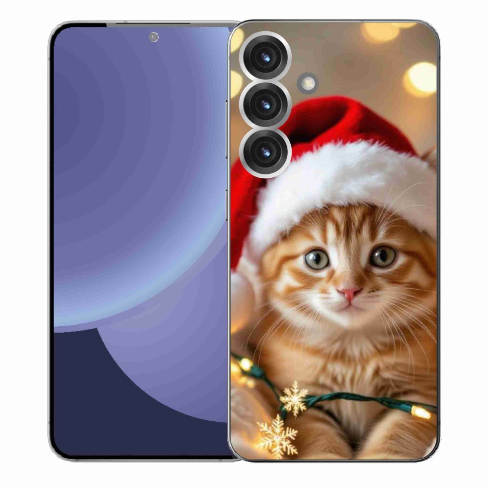 Gél borítás mmCase Samsung Galaxy S25+ készülékhez - Karácsonyi cica
