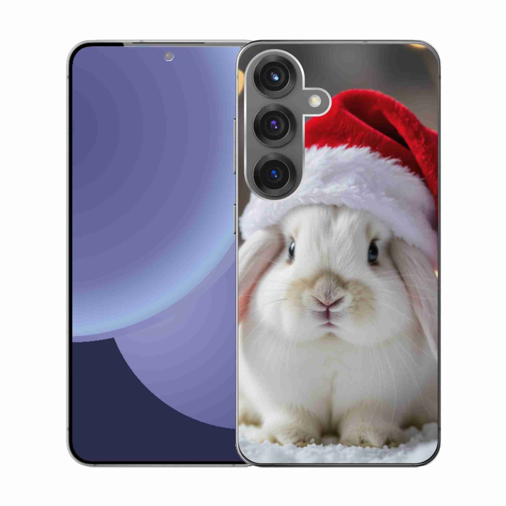 Gél borítás mmCase Samsung Galaxy S25 készülékhez - karácsonyi nyuszi