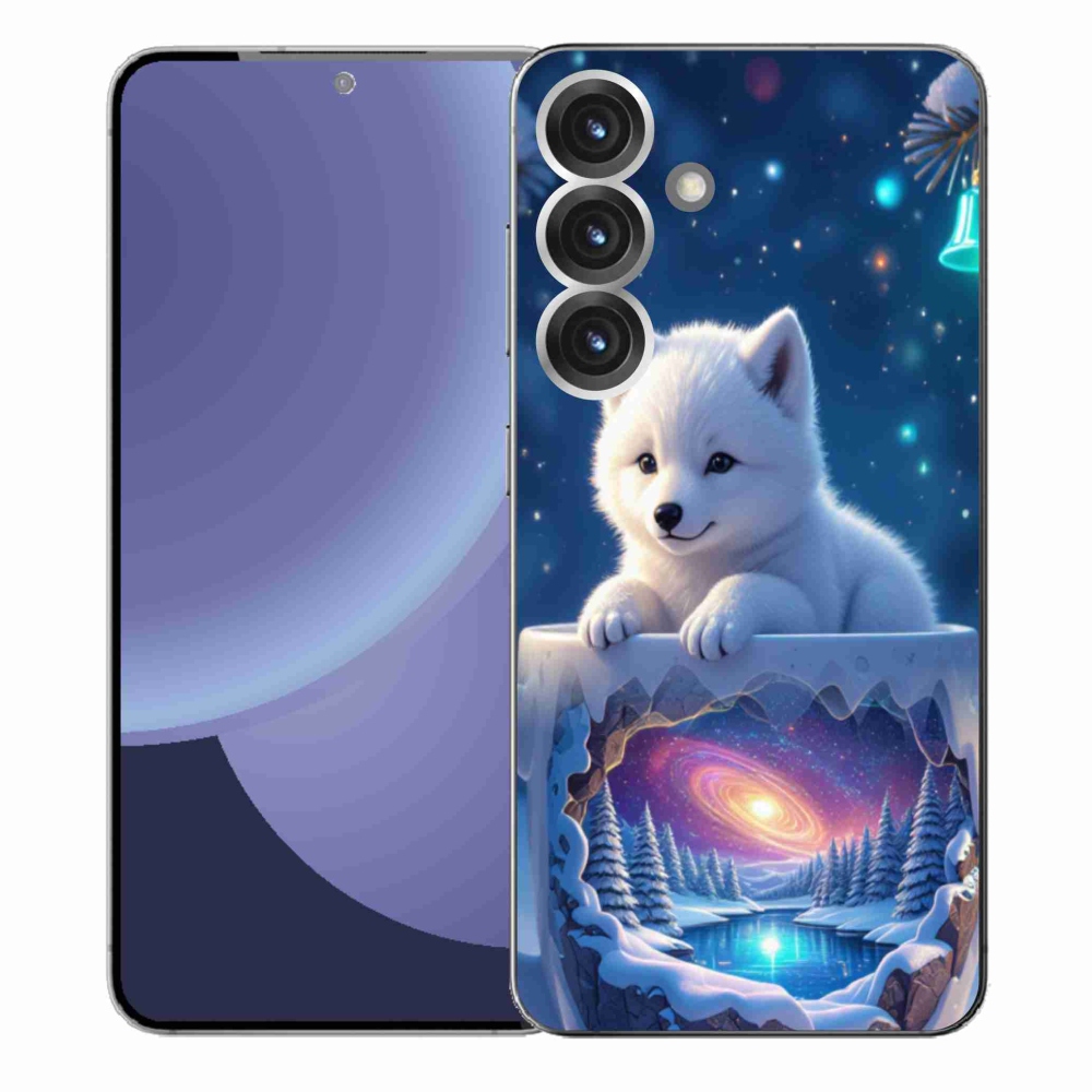 Gél borítás mmCase Samsung Galaxy S25+ - Karácsonyi kölyökkutyakölyök