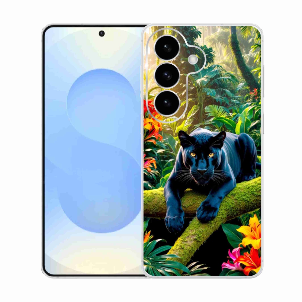 Gél borítás mmCase Samsung Galaxy S26 készülékhez - fekete párduc a dzsungelben