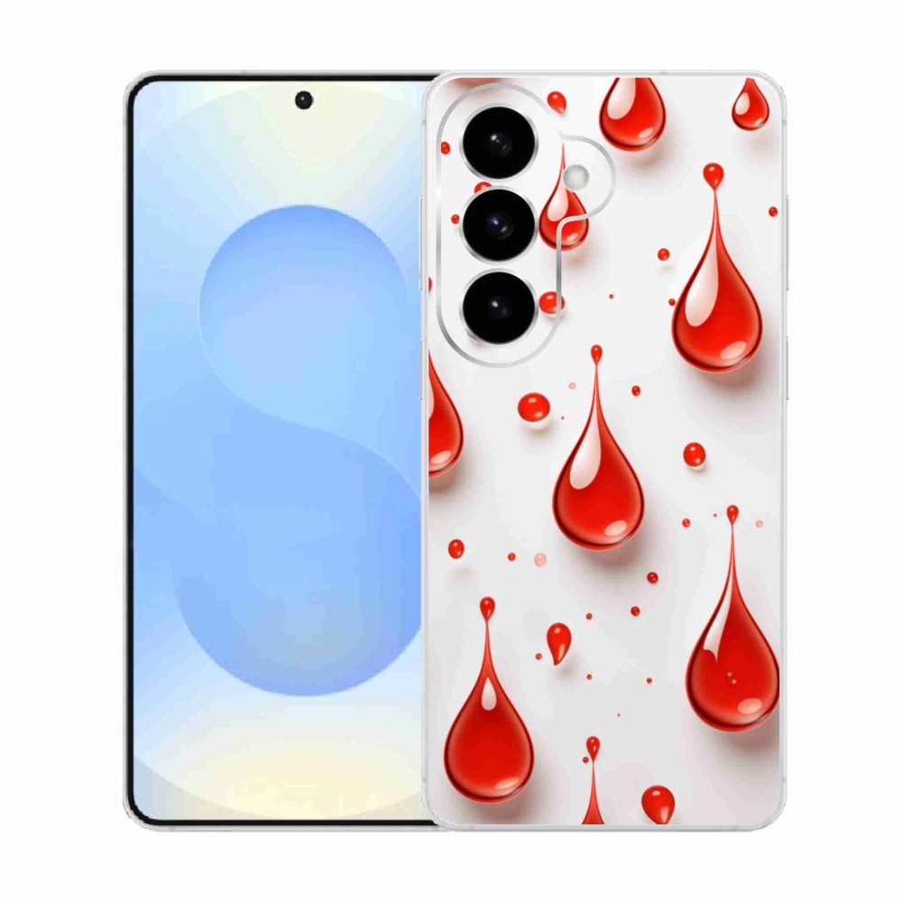 Zselés borítás mmCase Samsung Galaxy S26 készülékhez - piros cseppek