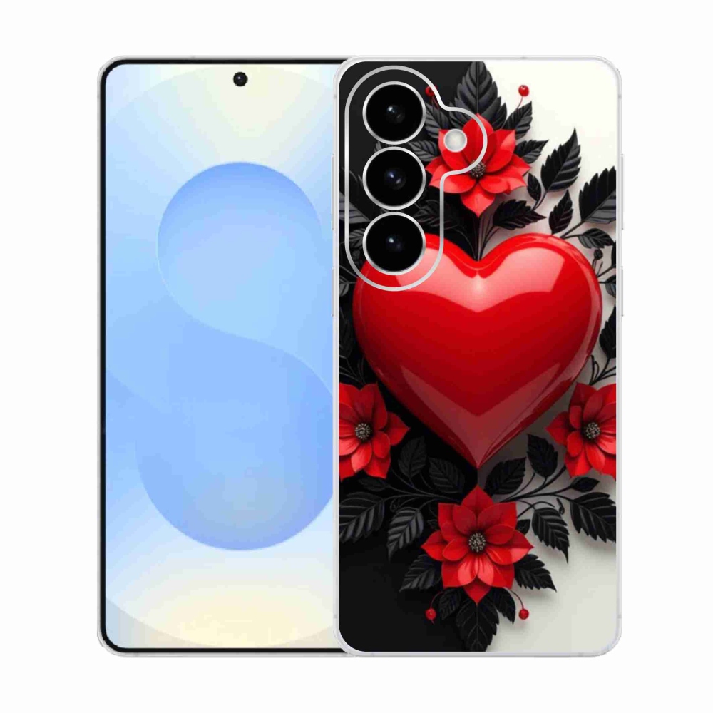 Gél védőhuzat mmCase Samsung Galaxy S26 készülékhez - piros szív