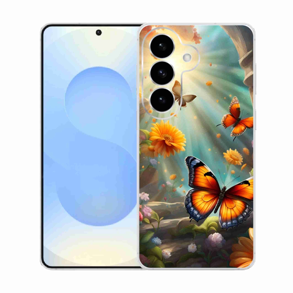 Gél borítás mmCase Samsung Galaxy S26 készülékhez - pillangókert 2