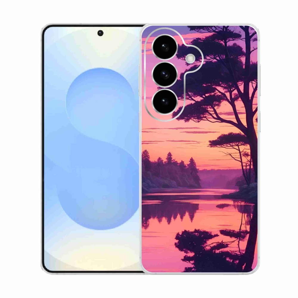 Gél borítás mmCase Samsung Galaxy S26 készülékhez - naplemente a tó felett