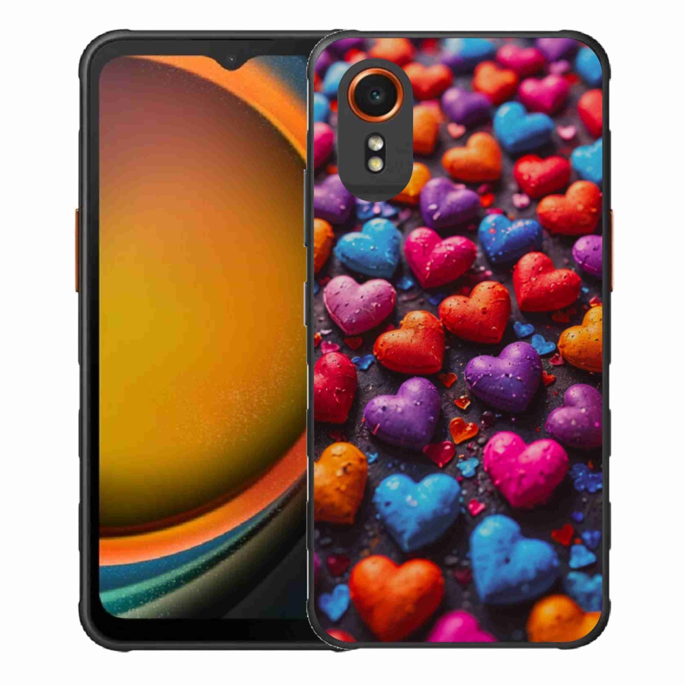 Gél borítás mmCase Samsung Galaxy Xcover 7 készülékhez - színes szív