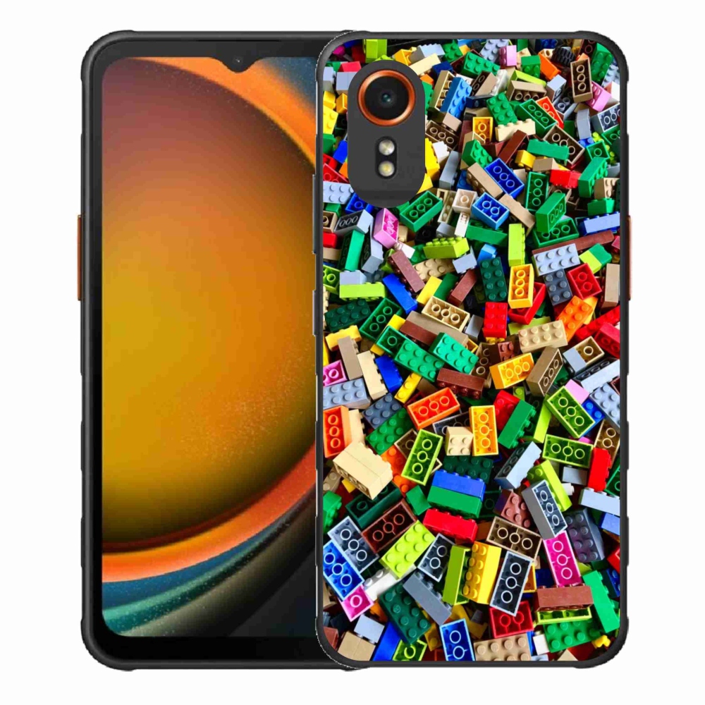 Gél borítás mmCase Samsung Galaxy Xcover 7 készülékhez - színes építőkockák