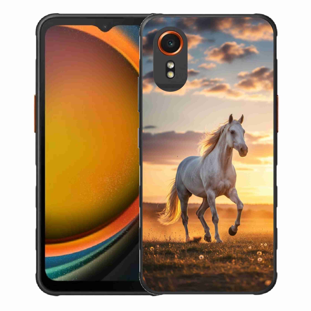 Gél borítás mmCase Samsung Galaxy Xcover 7 - futó fehér ló 2