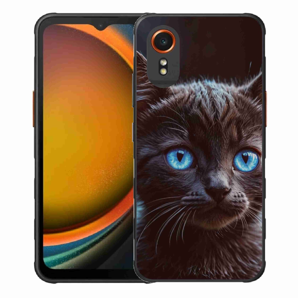 Zselés borítás mmCase Samsung Galaxy Xcover 7 - fekete cica 2