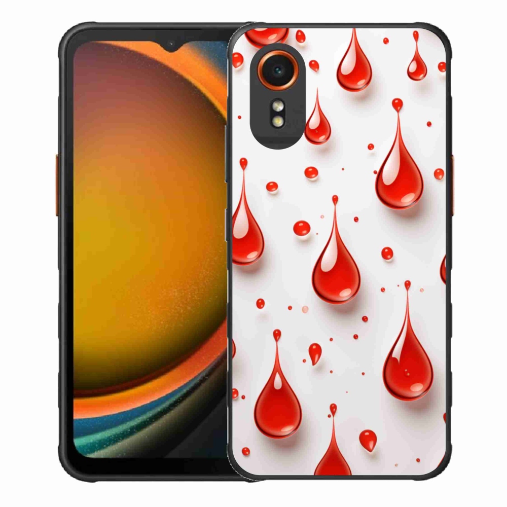 Zselés borítás mmCase Samsung Galaxy Xcover 7 - piros cseppek