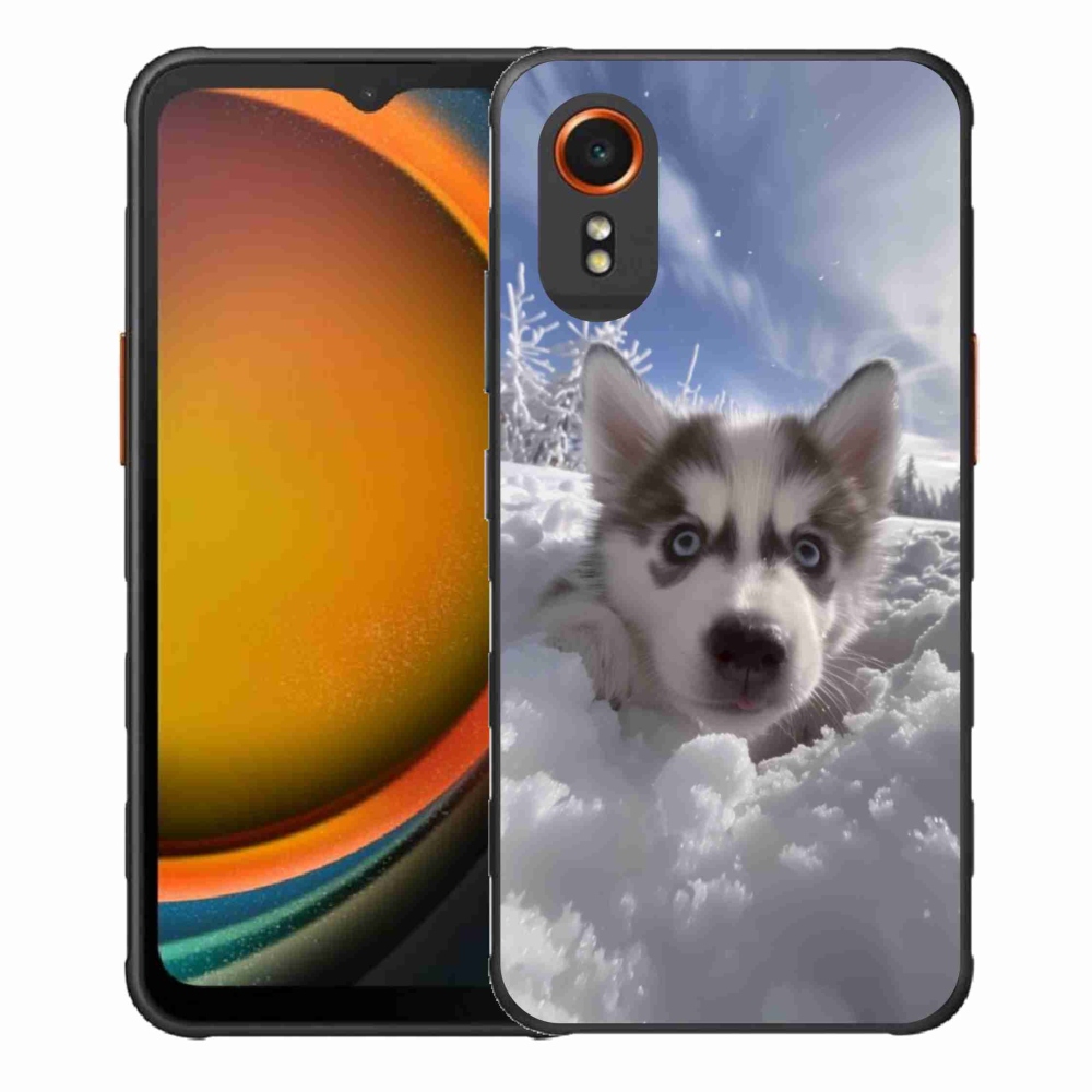 Gél borítás mmCase Samsung Galaxy Xcover 7 készülékhez - husky a hóban