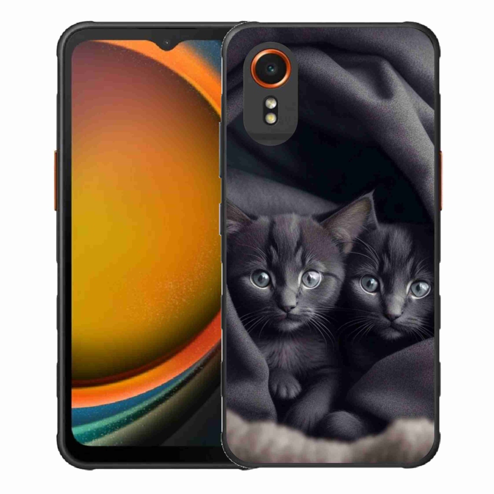 Zselés borítás mmCase Samsung Galaxy Xcover 7 - cat duo számára