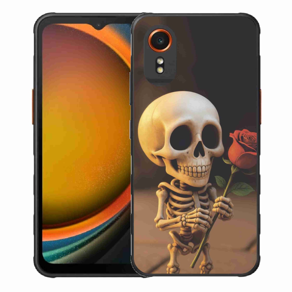 Gél borítás mmCase Samsung Galaxy Xcover 7 - csontváz rózsával