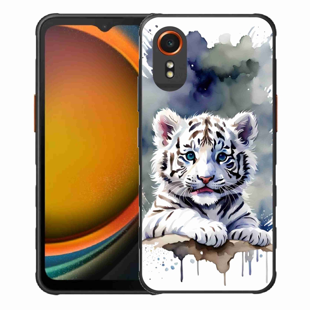 Gél borítás mmCase Samsung Galaxy Xcover 7 készülékhez - fehér tigriskölyök