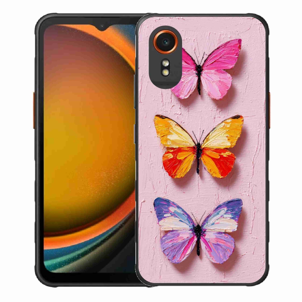 Gél borítás mmCase Samsung Galaxy Xcover 7 - pillangó szentháromsághoz