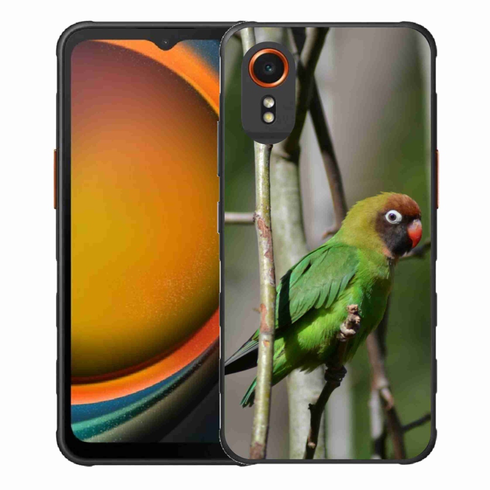 Gél borítás mmCase Samsung Galaxy Xcover 7 készülékhez - papagáj agapornis