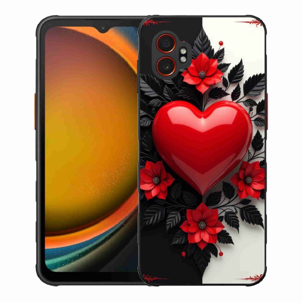 Zselés borítás mmCase Samsung Galaxy Xcover 7 Pro készülékhez - piros szív