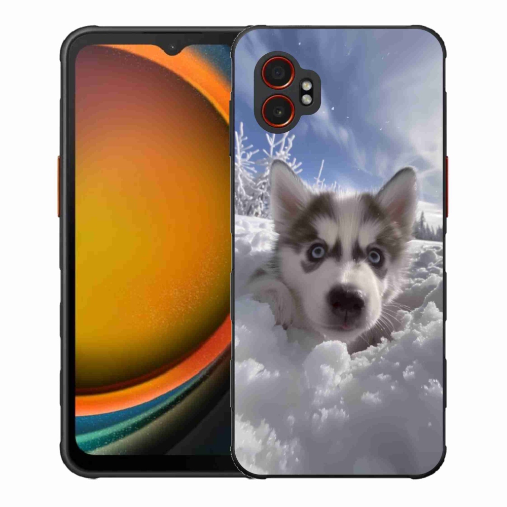 Zselés borítás mmCase Samsung Galaxy Xcover 7 Pro - husky a hóban