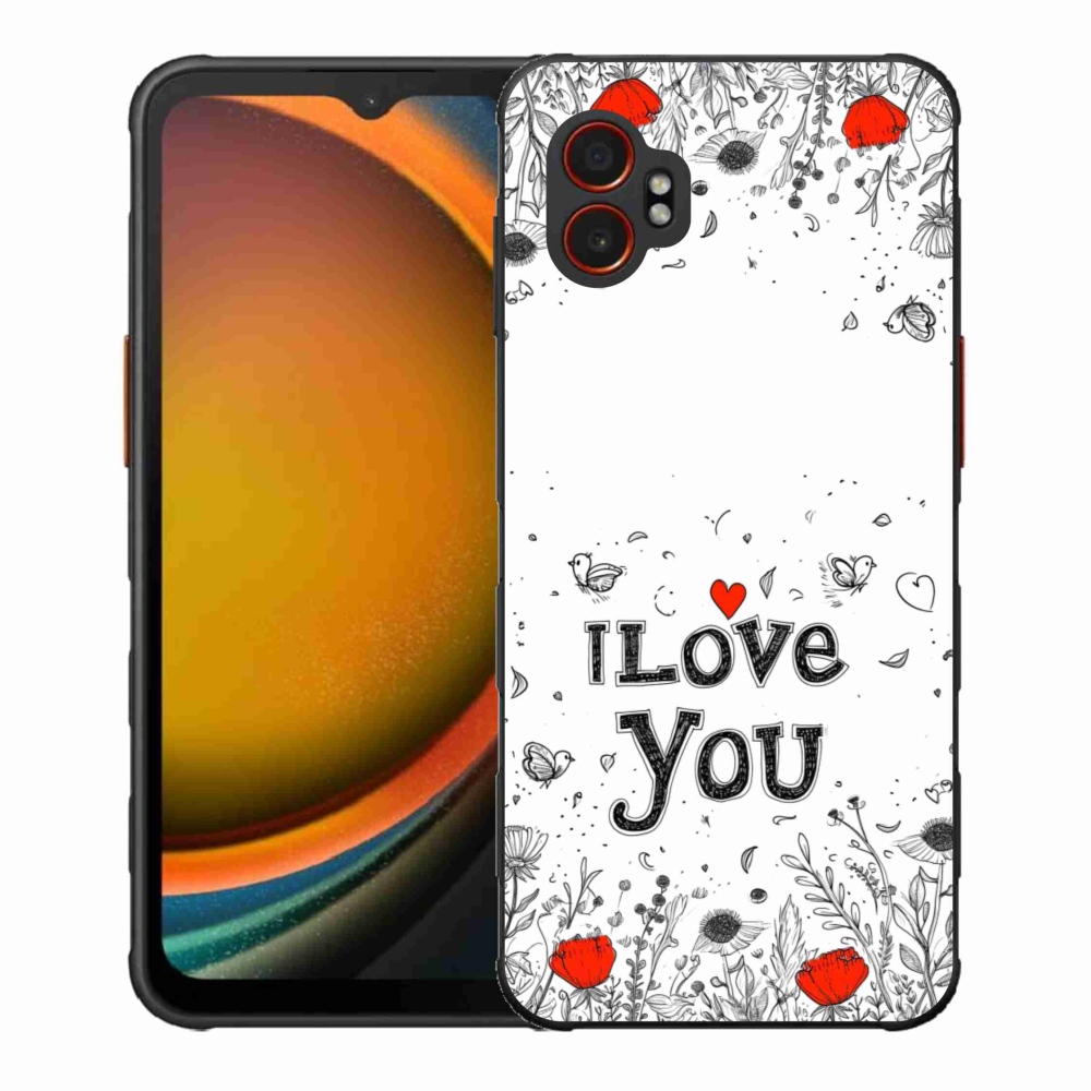 Gél borítás mmCase Samsung Galaxy Xcover 7 Pro - I love you fehér háttérrel