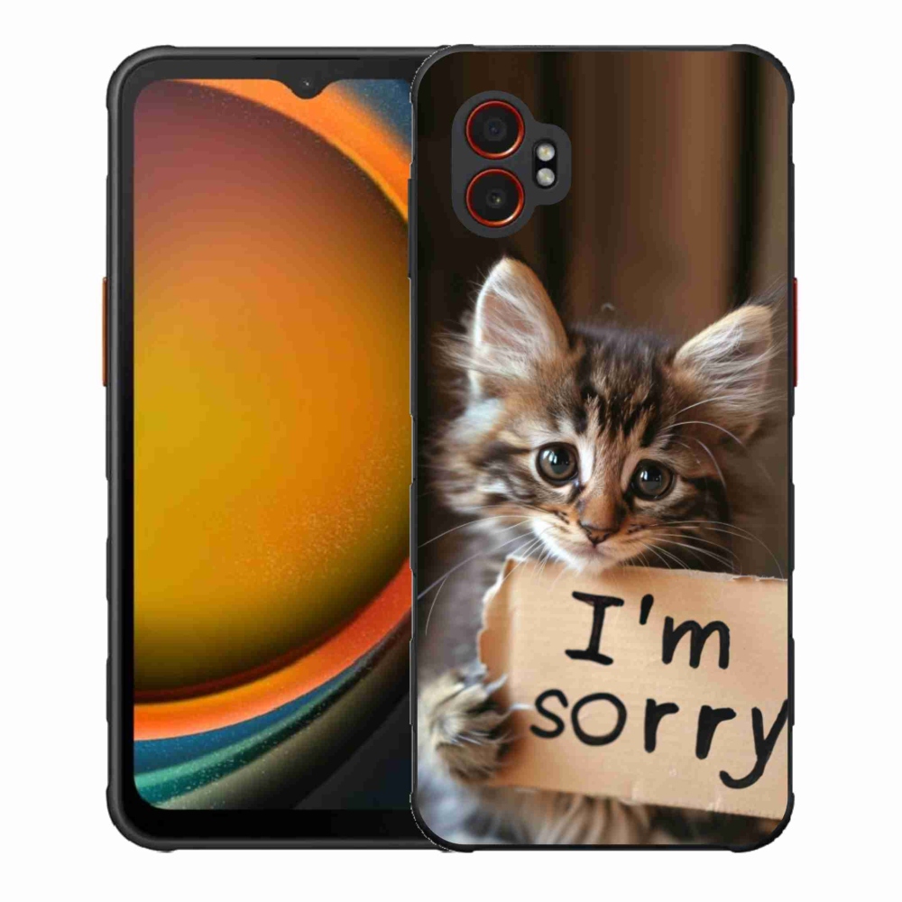 Zselés borítás mmCase Samsung Galaxy Xcover 7 Pro - macska bocsánatkérés