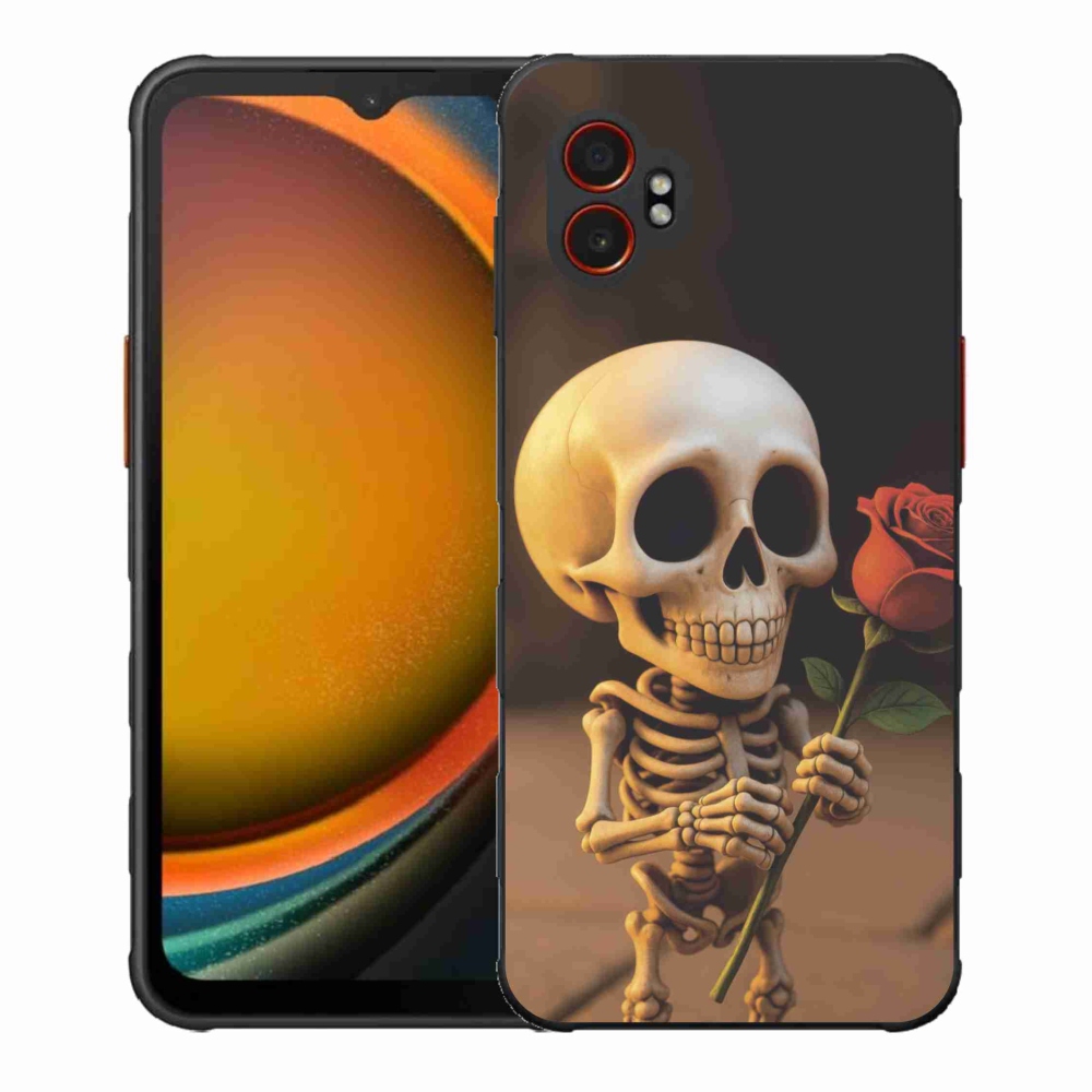 Gél borítás mmCase Samsung Galaxy Xcover 7 Pro - csontváz rózsával