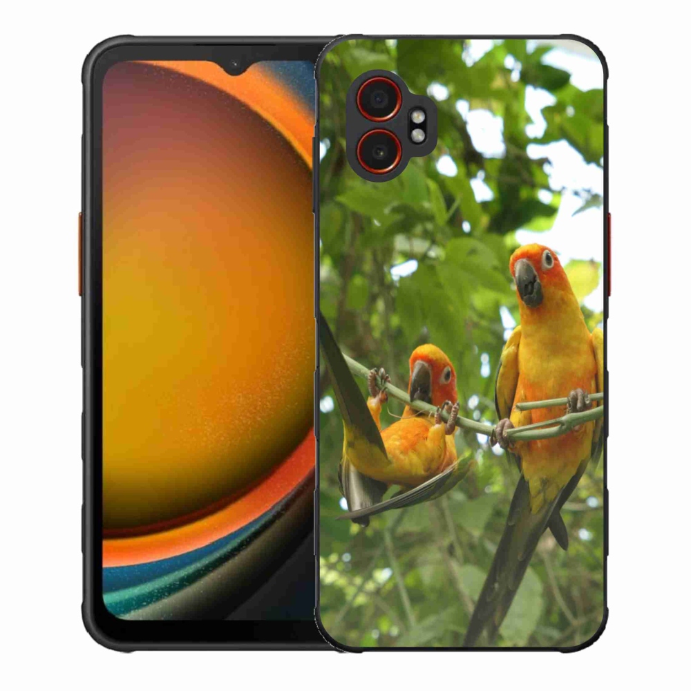 Gél borítás mmCase Samsung Galaxy Xcover 7 Pro készülékhez - papagájok aratingy
