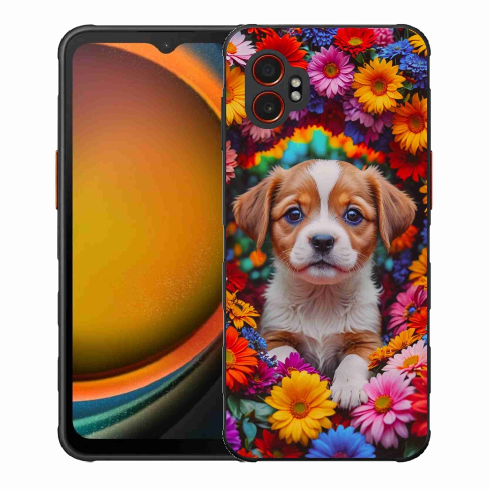 Gél borítás mmCase Samsung Galaxy Xcover 7 Pro készülékhez - aranyos kiskutya