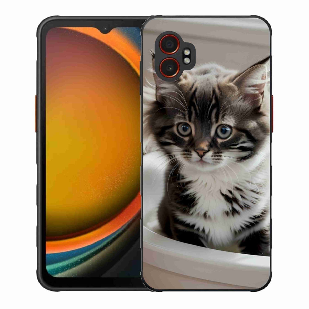 Gél borítás mmCase Samsung Galaxy Xcover 7 Pro készülékhez - kíváncsi cica