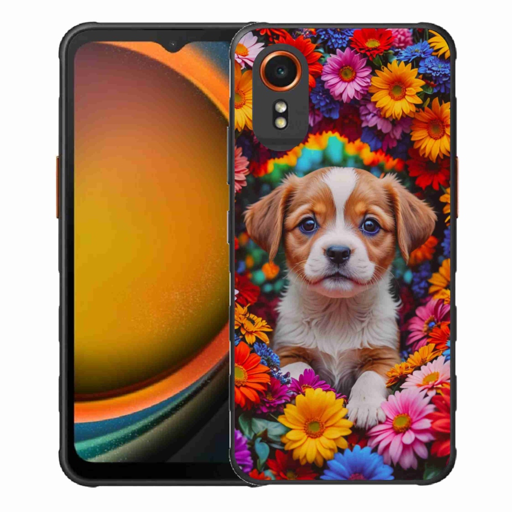 Gél borítás mmCase Samsung Galaxy Xcover 7 készülékhez - aranyos kiskutya